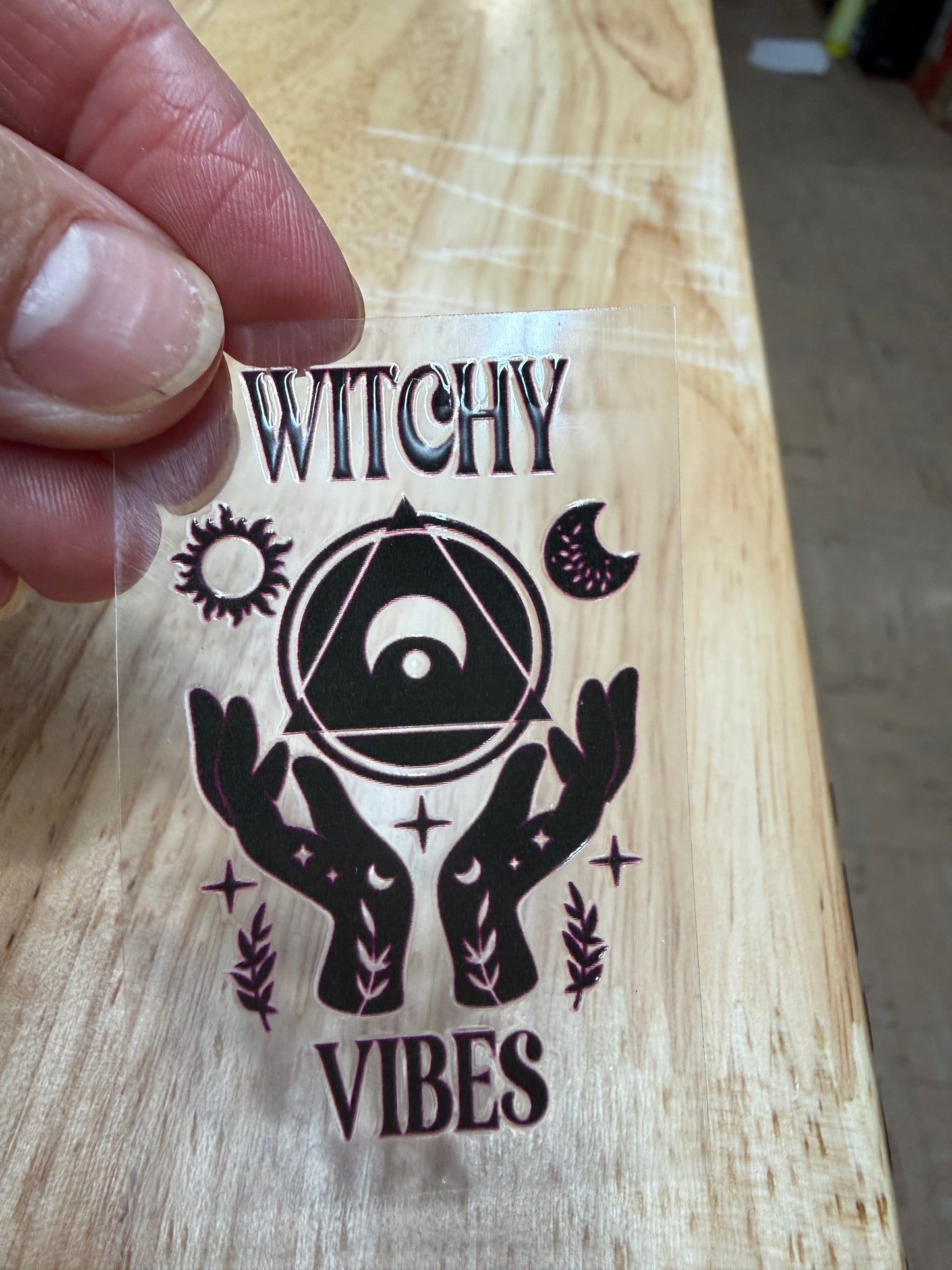 Keychain Witchy Vibes UV DTF Decal