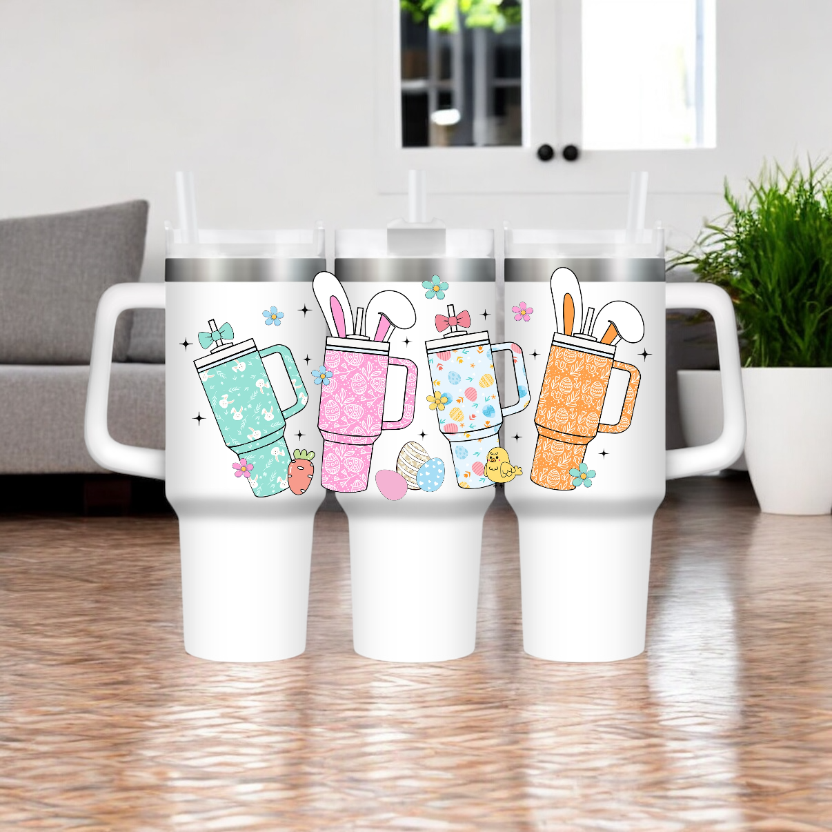 Easter Tumblers UV DTF Wrap