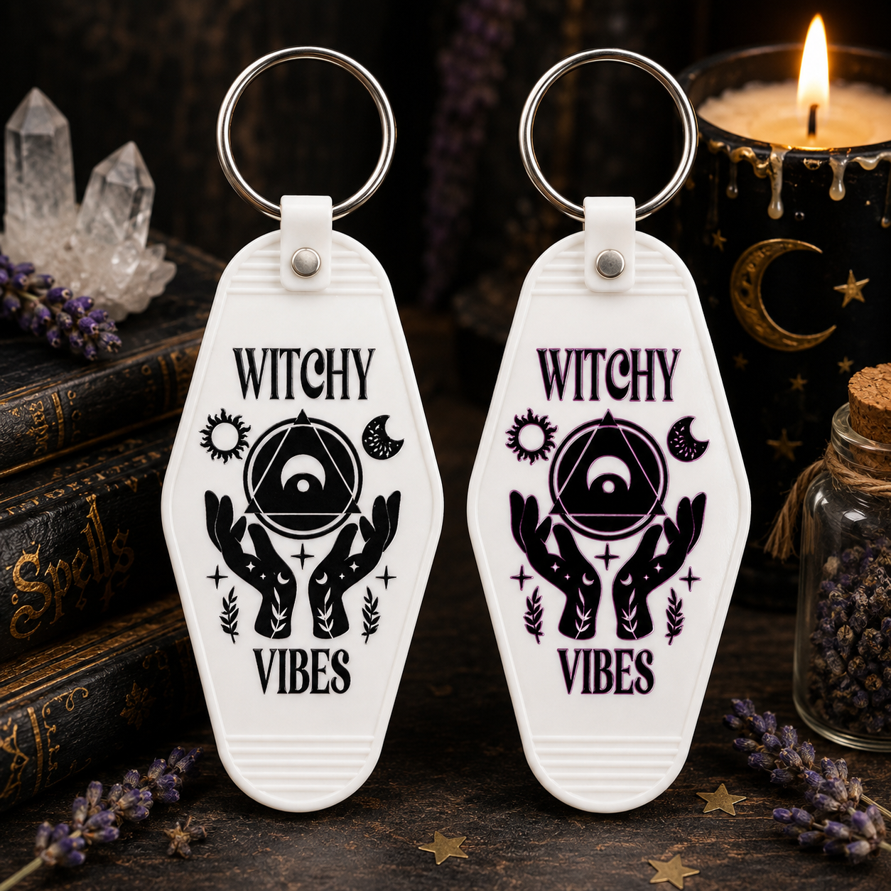 Keychain Witchy Vibes UV DTF Decal