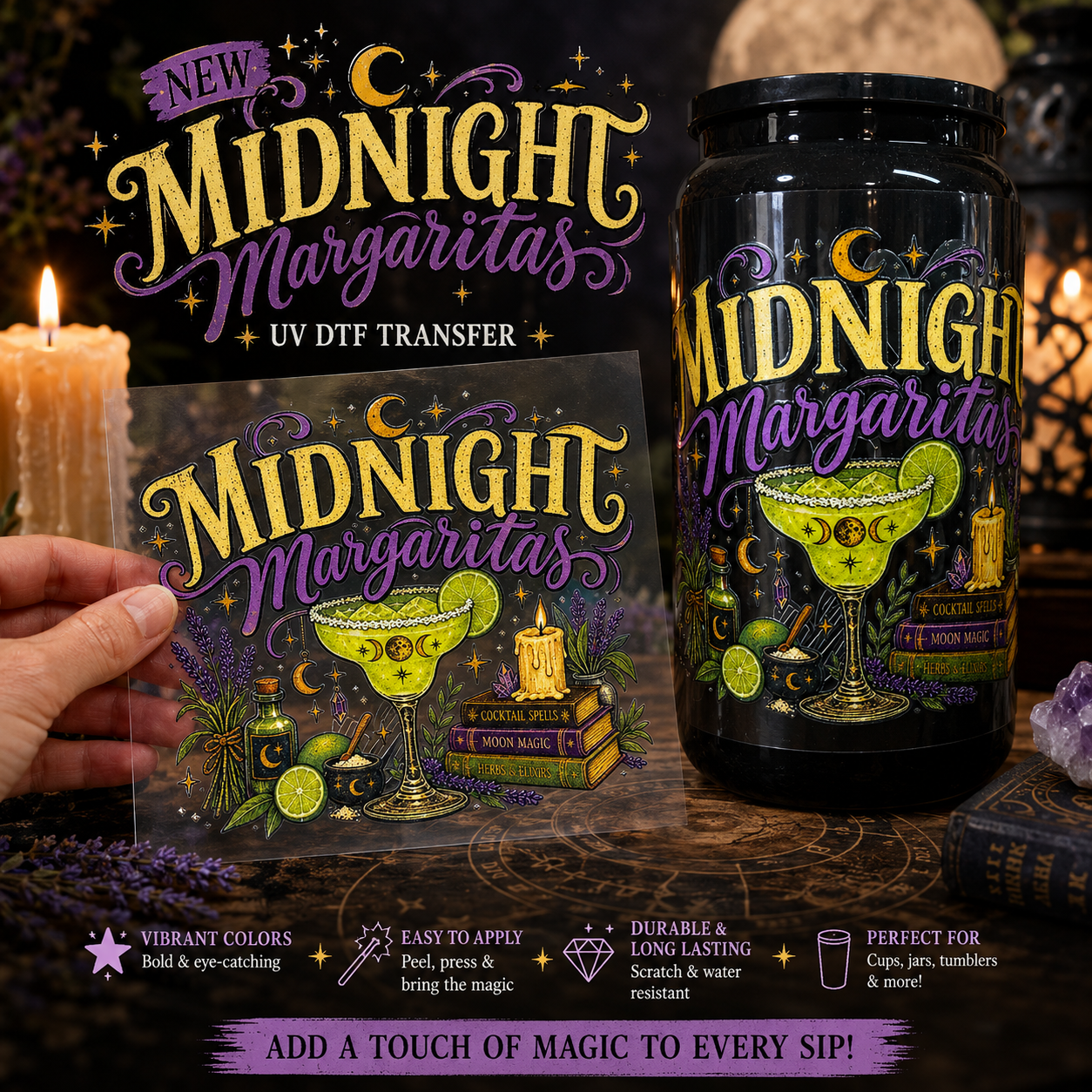 Midnight Margaritas 4” Tall Decal