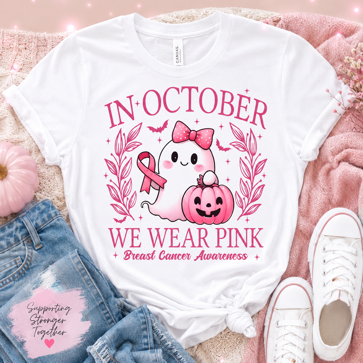 In October We Wear Link Ghost Ready to Press DTF Print