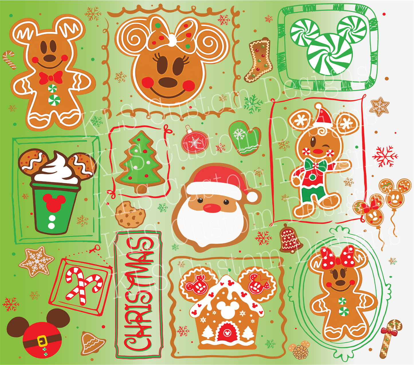 Gingerbread Mouse 20 Oz Skinny Permanent Vinyl