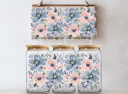 B2 Painted Flowers UV DTF Wrap