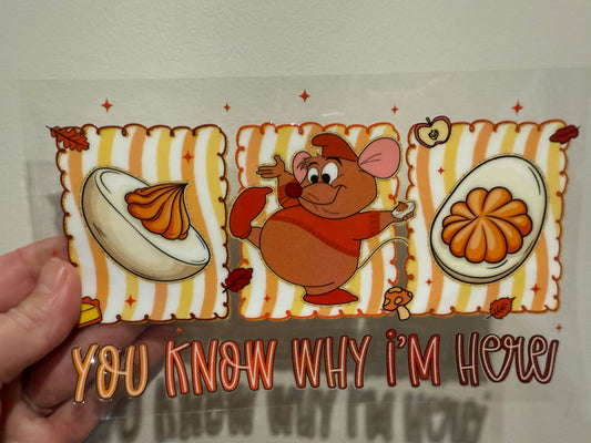 23B You Know Why I’m Here 4” Tall Decal