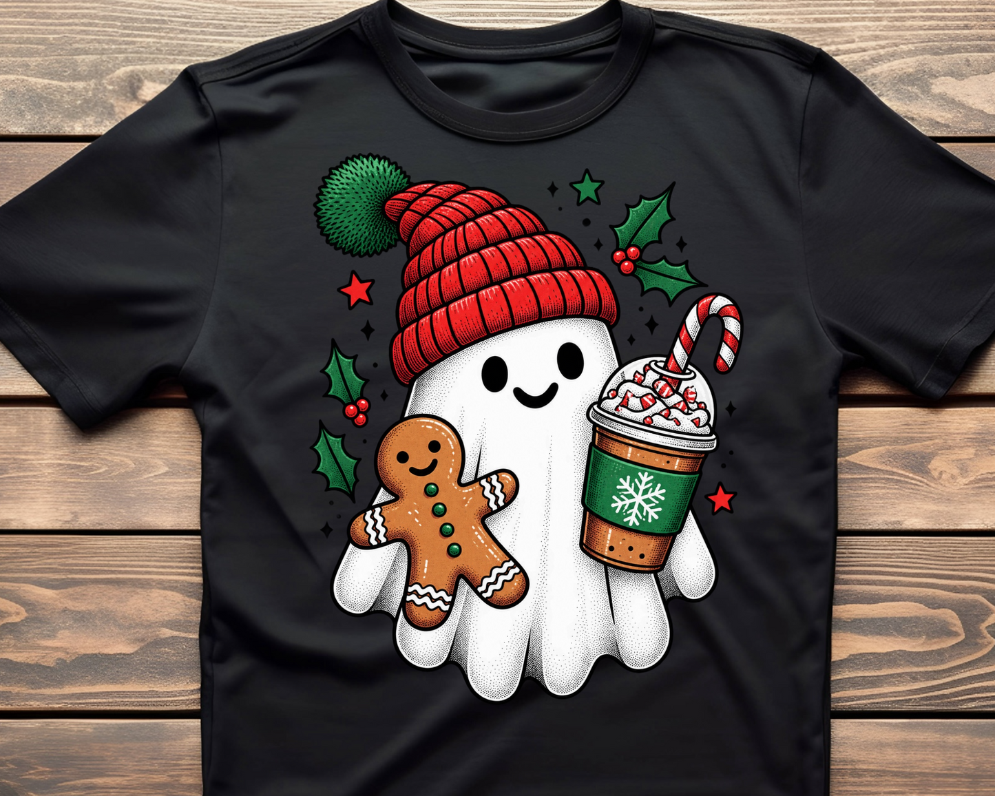 Holly Jolly Ghost Ready To Press DTF Print