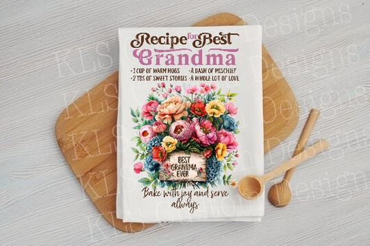Recipe For Best Grandma Ready To Press DTF Print