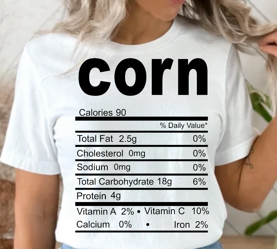 Corn Nutrition Facts Ready To Press DTF Print