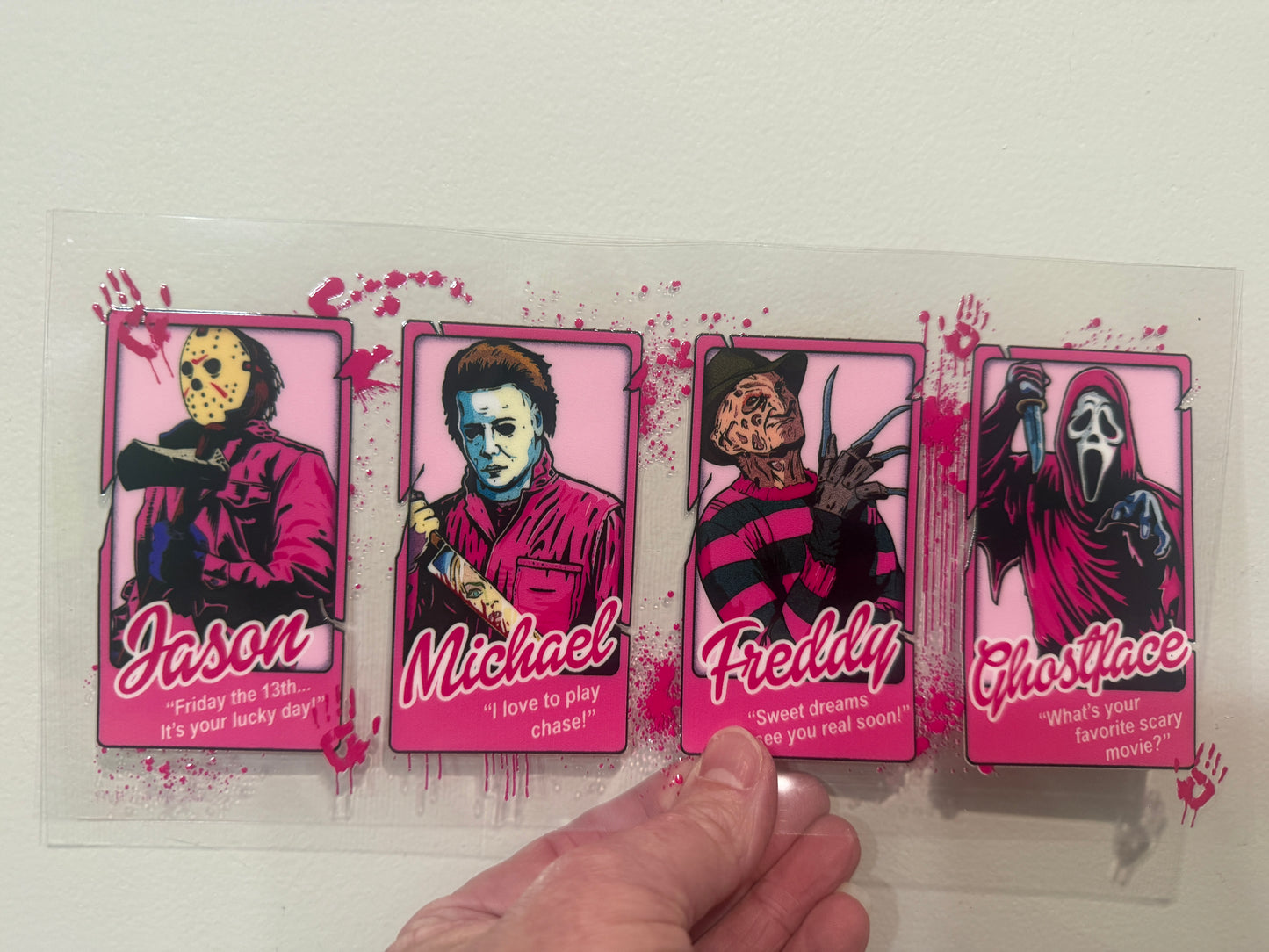 B8 Murder Horror Pink UV DTF Wrap