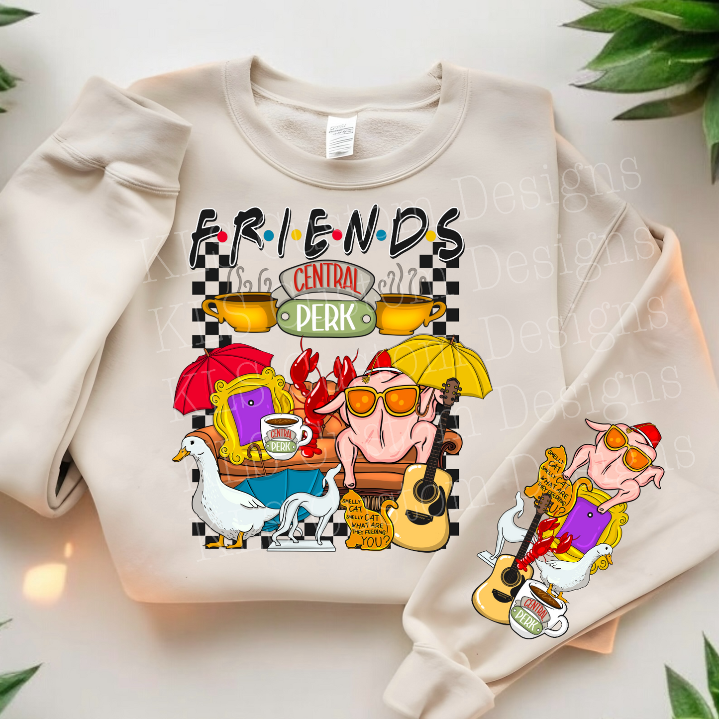 Friends With (1) Sleeve Ready To Press DTF Print