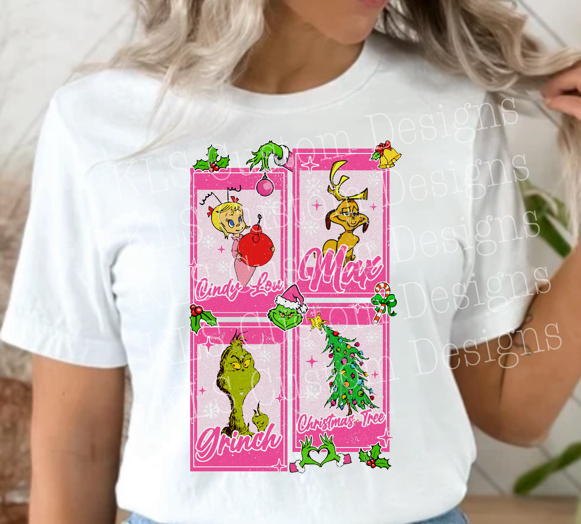 Christmas Pink Collector Cards Ready To Press DTF Print