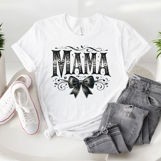Mama With Bow Ready To Press DTF Print