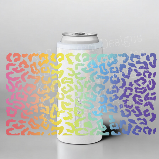 B1 Rainbow Cheetah UV DTF Wrap