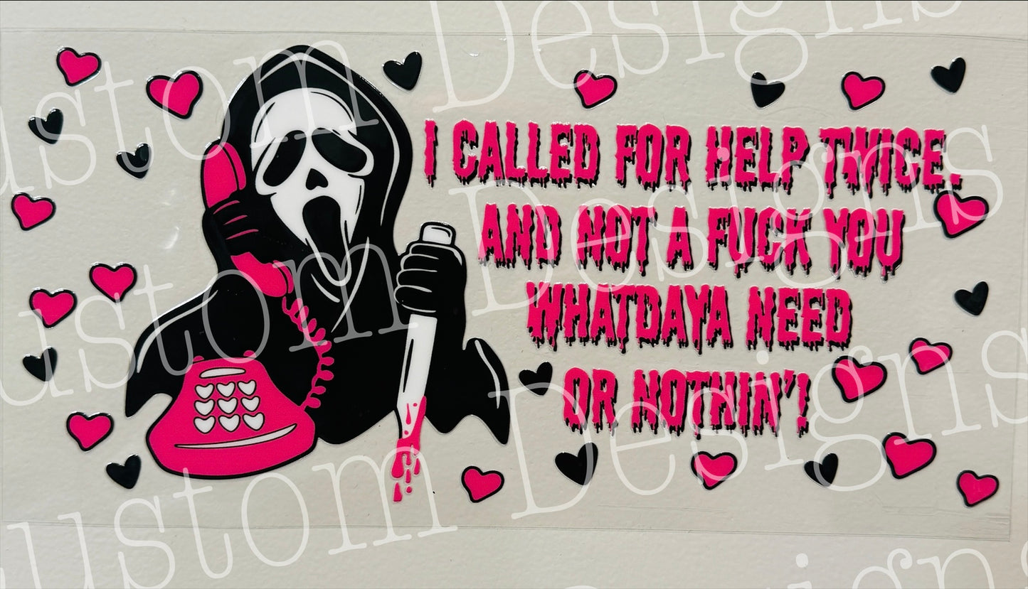 I Called You Twice Libbey UV DTF Wrap