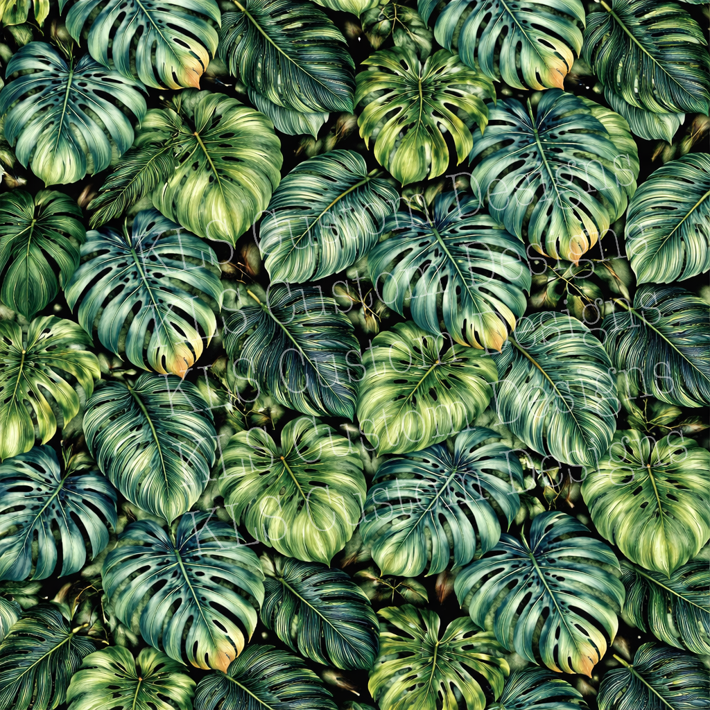 Tropical Monstera  20 Oz Skinny Permanent Vinyl