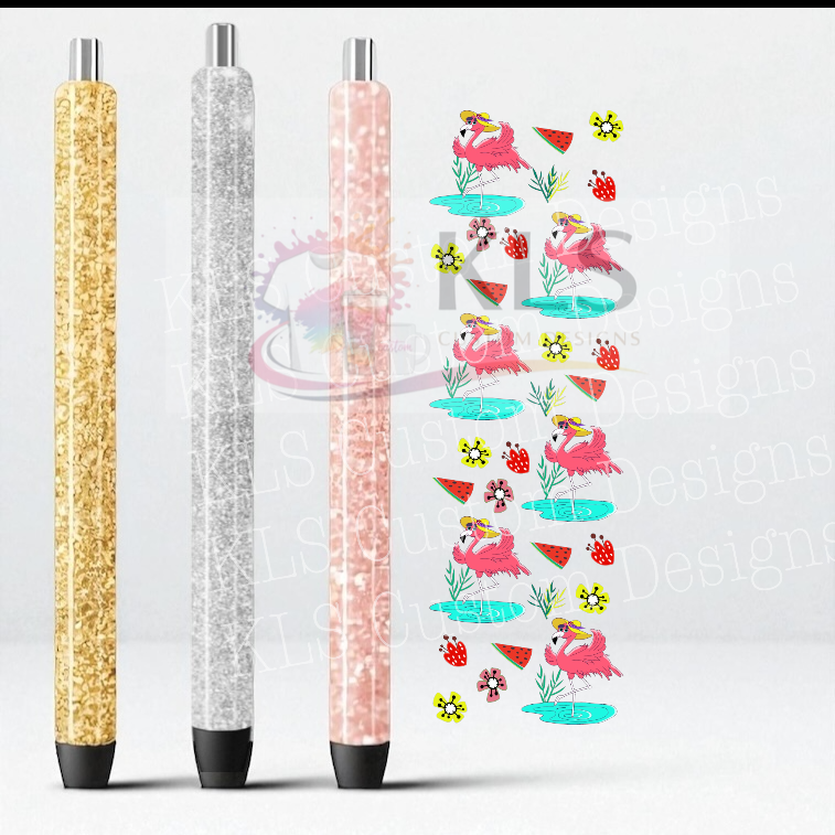 8B Flamingo Summer UV DTF Pen Wrap