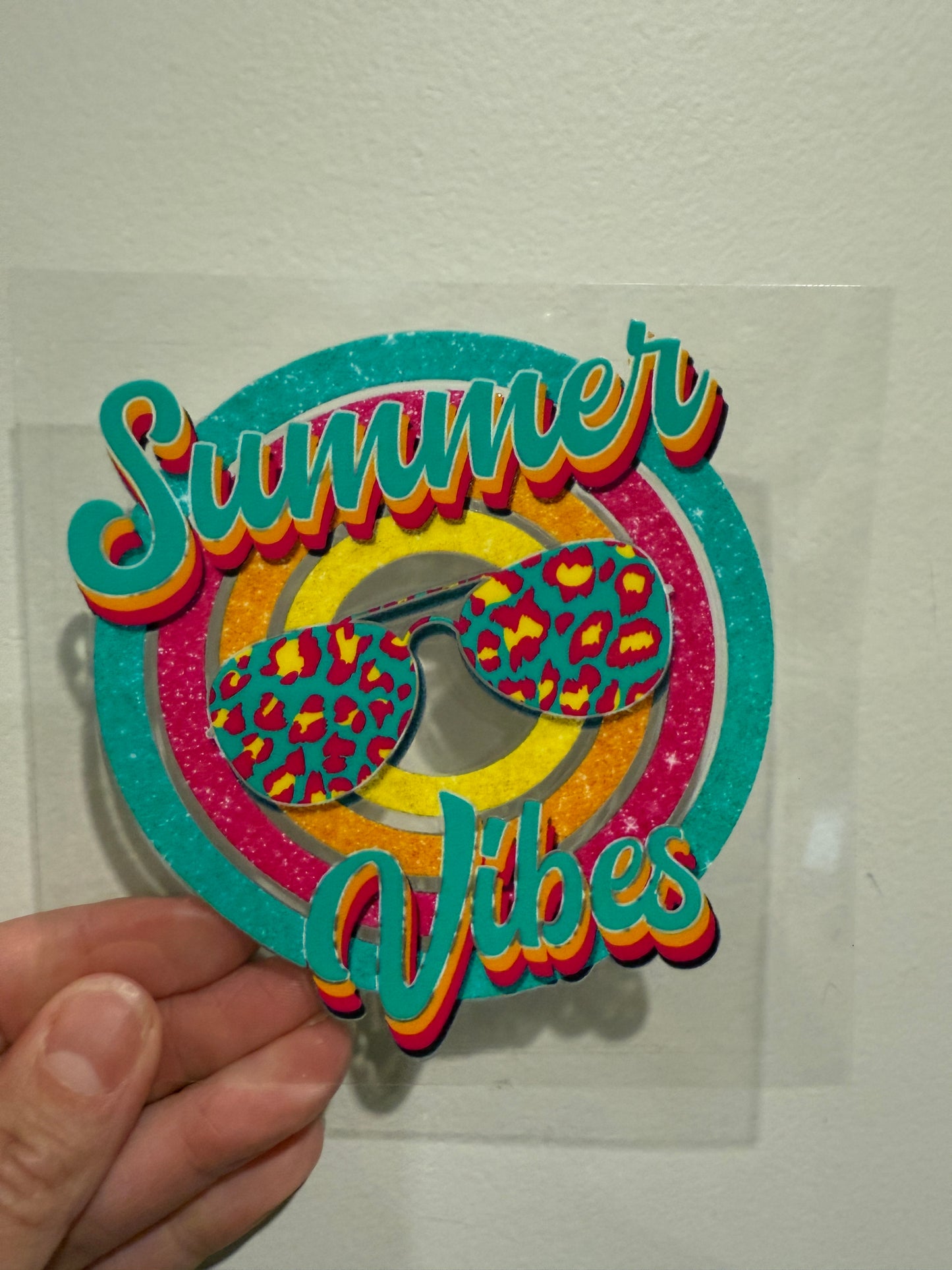12B Summer Vibes 4” Tall Decal