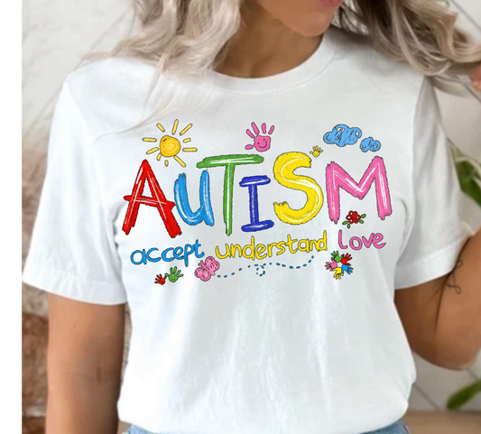 Autism Acceptance Hands Puzzle Ready to Press DTF Print