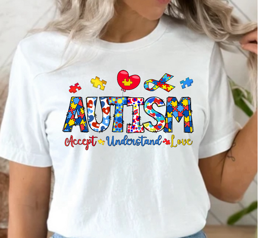 Autism Acceptance Puzzle Ready to Press DTF Print