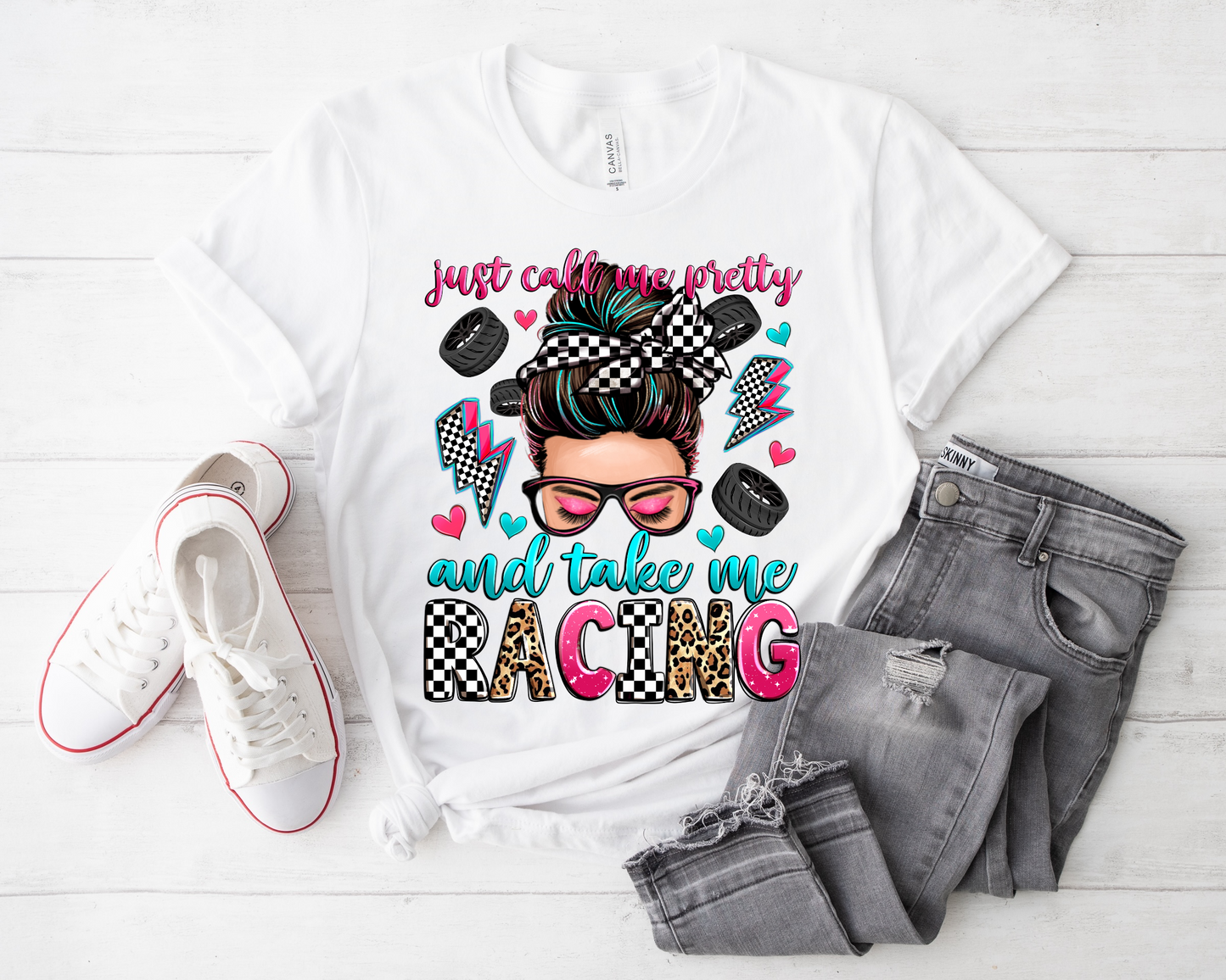 Tell Me I’m Pretty Take Me Racing Ready To Press DTF Print