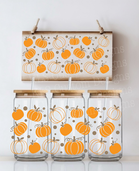G4 Fall Pumpkins UV DTF Wrap