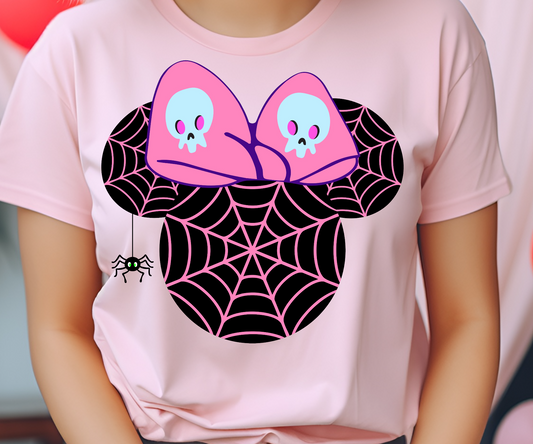 Halloween Mouse Bow Ready To Press DTF Print