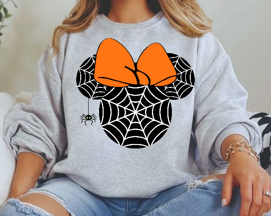 Halloween Mouse Bow Ready To Press DTF Print