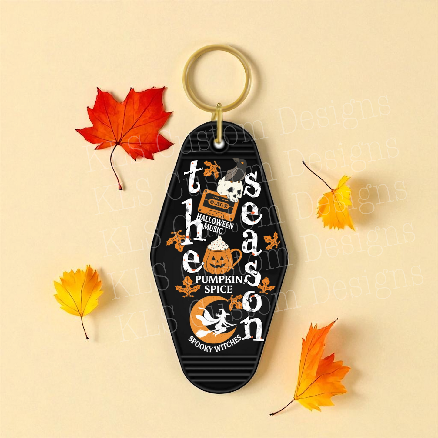 Keychain Tis The Season Halloween UV DTF Decal