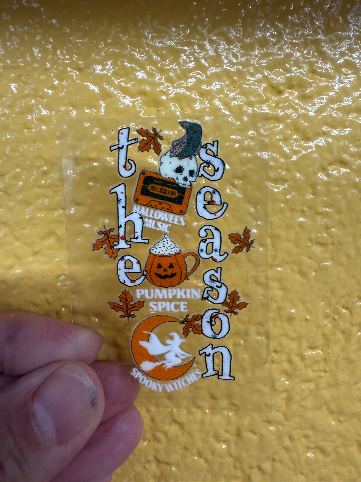 Keychain Tis The Season Halloween UV DTF Decal