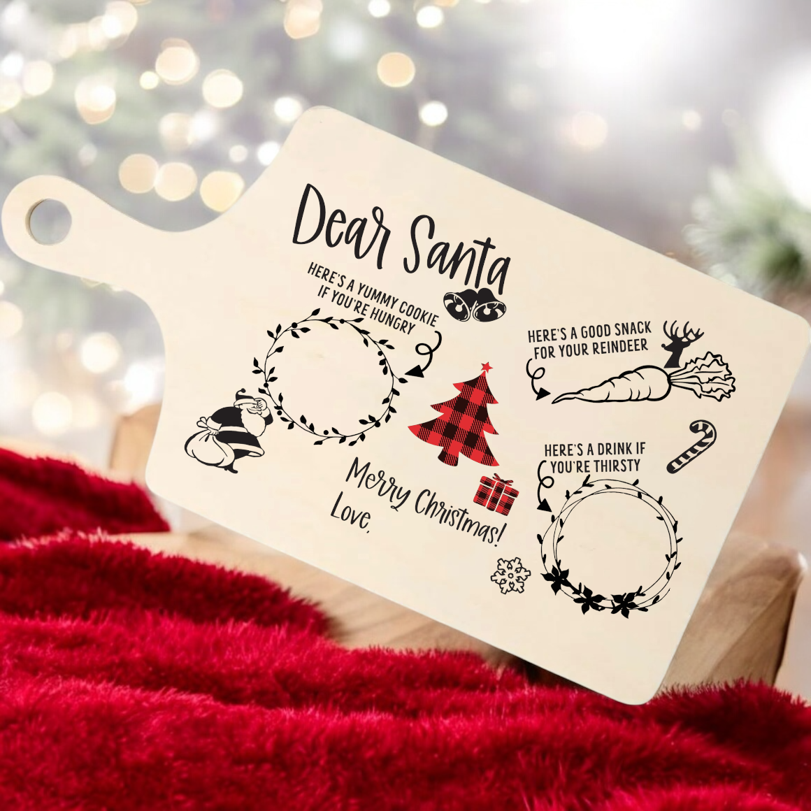 Dear Santa Cookie Tray UV DTF Decal