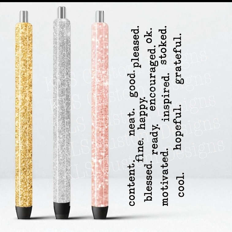 1Y Affirmation Motivational Messages UV DTF Pen Wrap