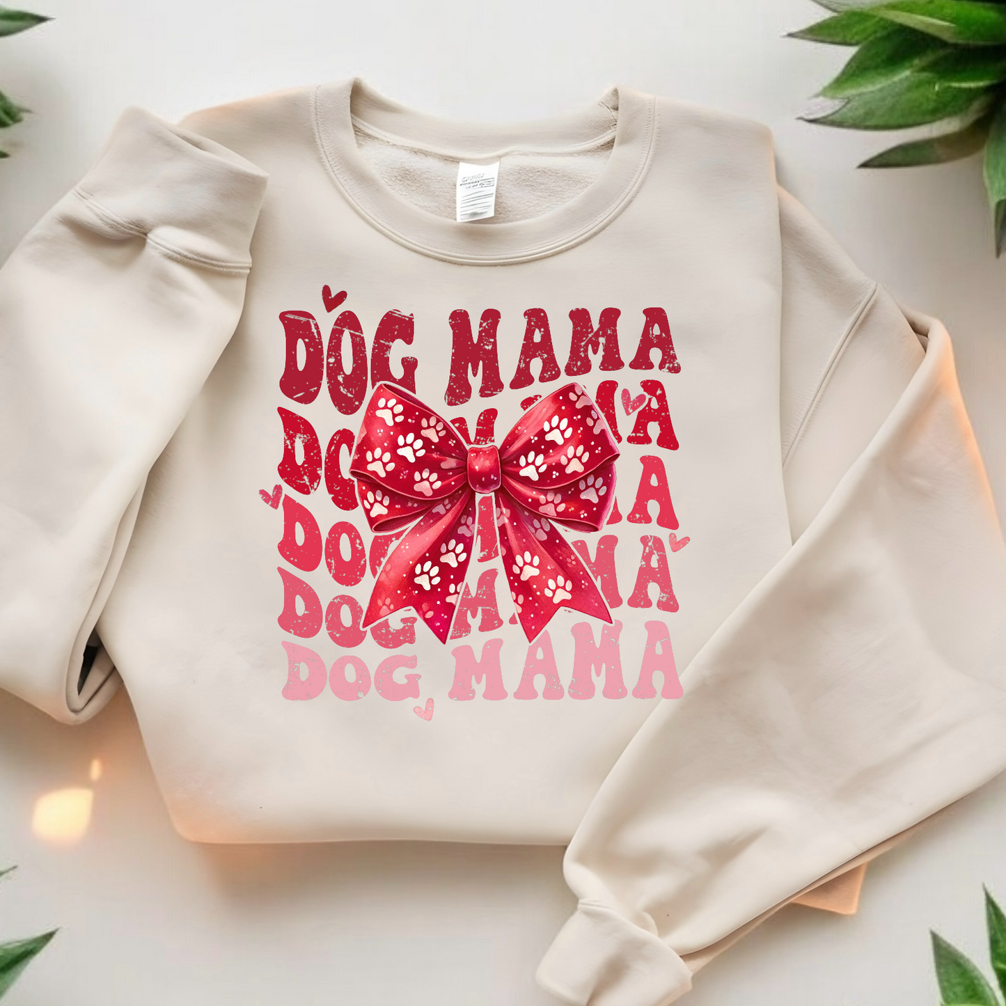 Dog Mama Bow Valentine Ready To Press DTF Print