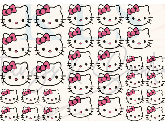 14B Kitty Clip Sheet - This sheet is intended to be cut up and placed using your own creative style.